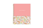 2025-2026 half floral front cover with matte storage front pocket cover 8.5x11