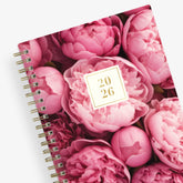 pink rose floral front cover for 2026 in 5x8 size