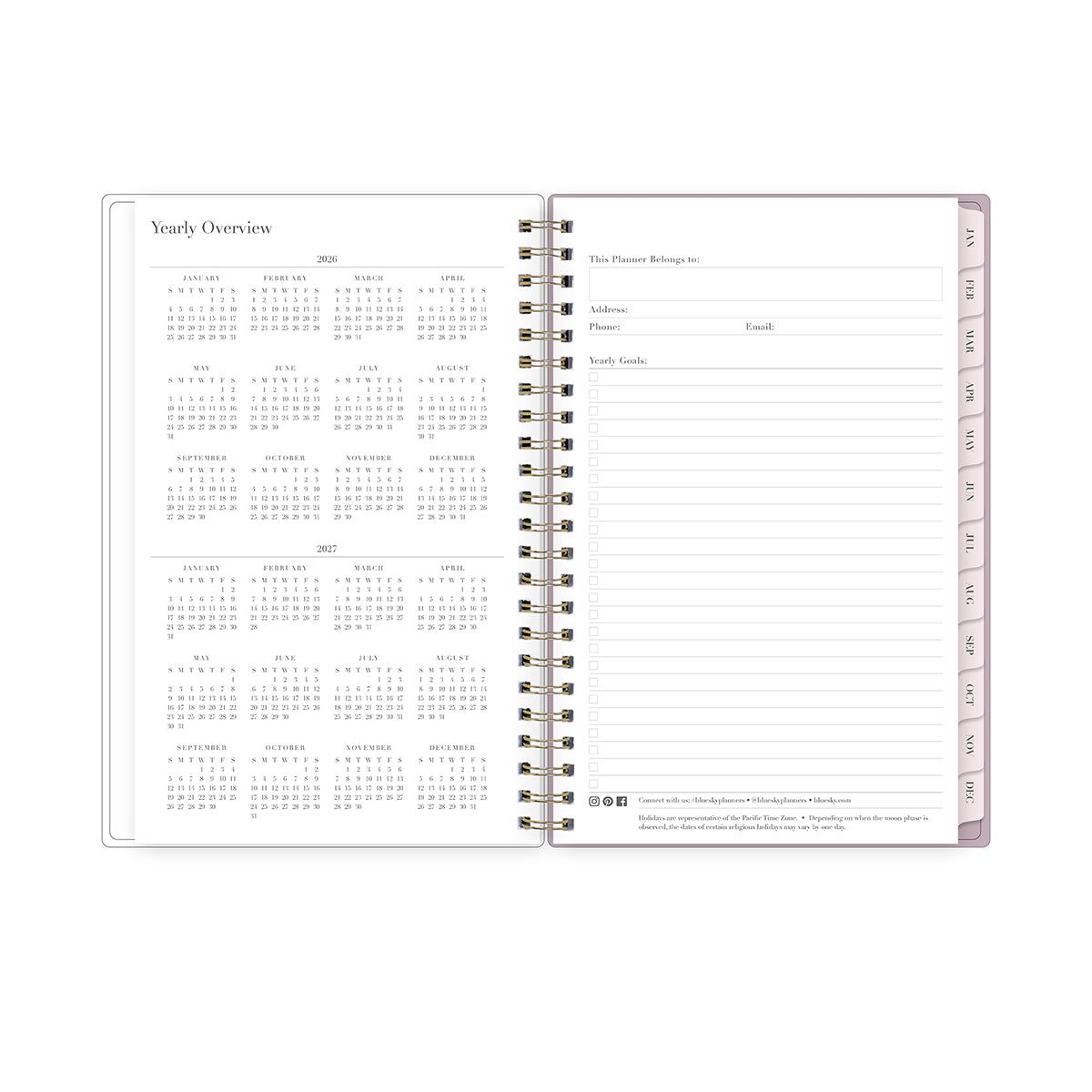 2026 and 2027 reference calendar