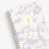 white florals on a purple background for this 2026 5x8 planner