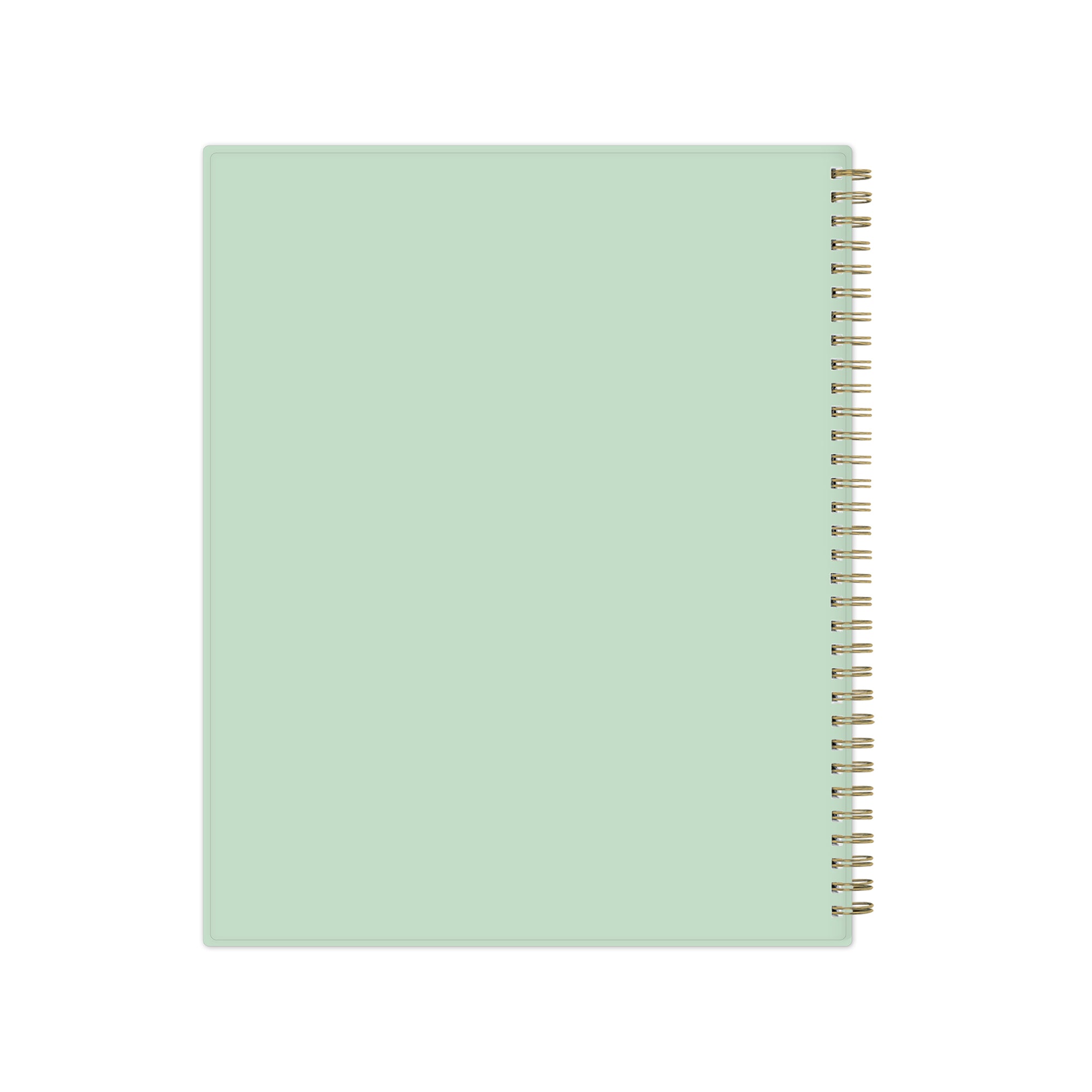 mint green back cover featuring a 8.5x11 academic planner