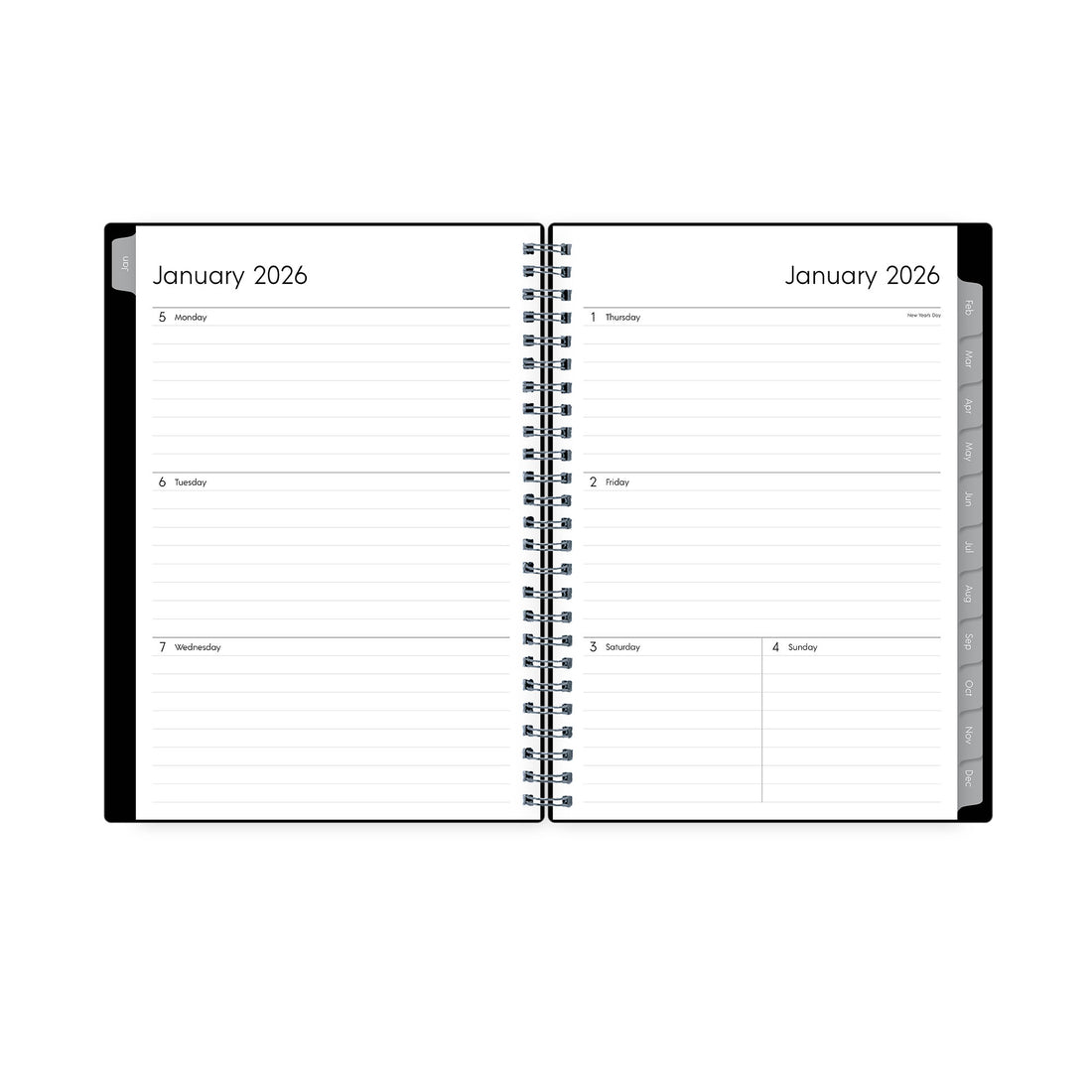 Professional 2026 Weekly Monthly 5.875x8.625 Planner Notes