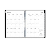 2026 planner notes featuring clean lined writing space in this monthly view and monthly grey tabs, reference calendars, and notes section