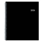 2026 planner featuring black back cover in 8x10 planner notes format weekly