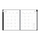 2026 monthly spread featuring lined writing space, lined notes section, reference calendars, monthly gray tabs.