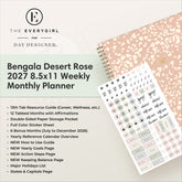 planner featuring bonus content like yearly overview, important dates, holidays, states and capitals