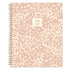 Pink and white speckled planner with &