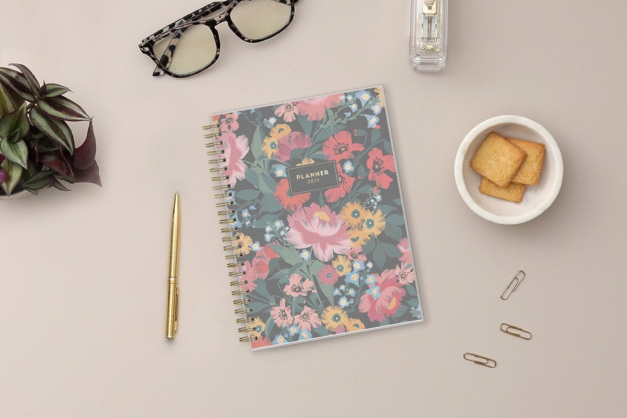 Monroe Dark 2026 Weekly Monthly 5.875x8.625 Planner Notes