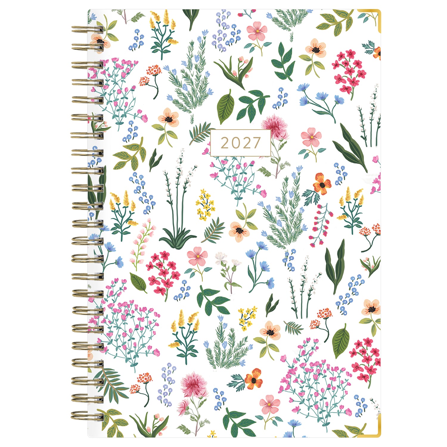 floral front cover on this 2027 planner in 5x8 size
