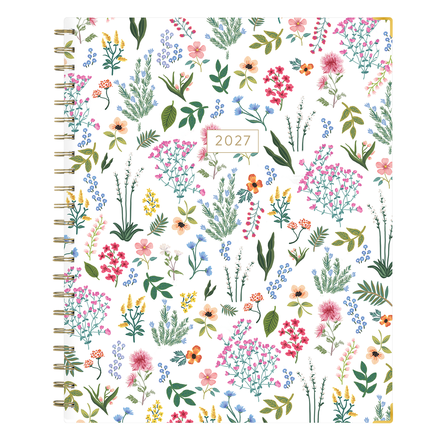 floral front cover on this 2027 planner in 8.5x11 size