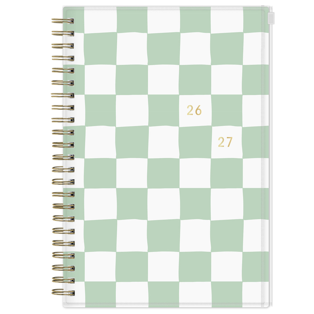 Green Check 2026-2027 Weekly 5x8 15-Month Planning Calendar - Brook Gossen