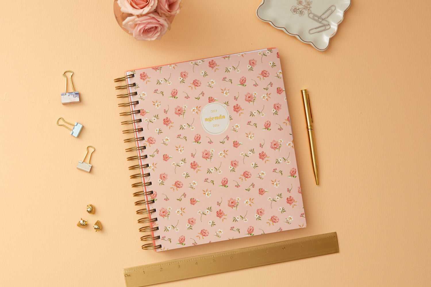 rosie front cover on this 2025-2026 daily planner in 8x10 size