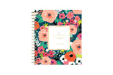 8x10 daily academic planner with floral front cover