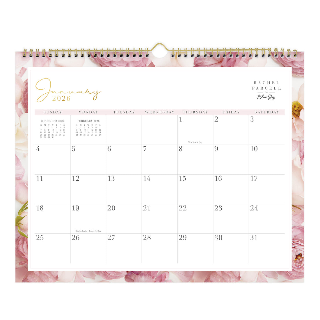 Rose 2026 Wall Calendar 15x12 Rachel Parcell
