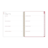 2026 weekly layout featuring blank writing space and pink monthly tabs in 8.5x11 size