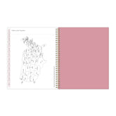 map of USA and smooth soft pink back cover