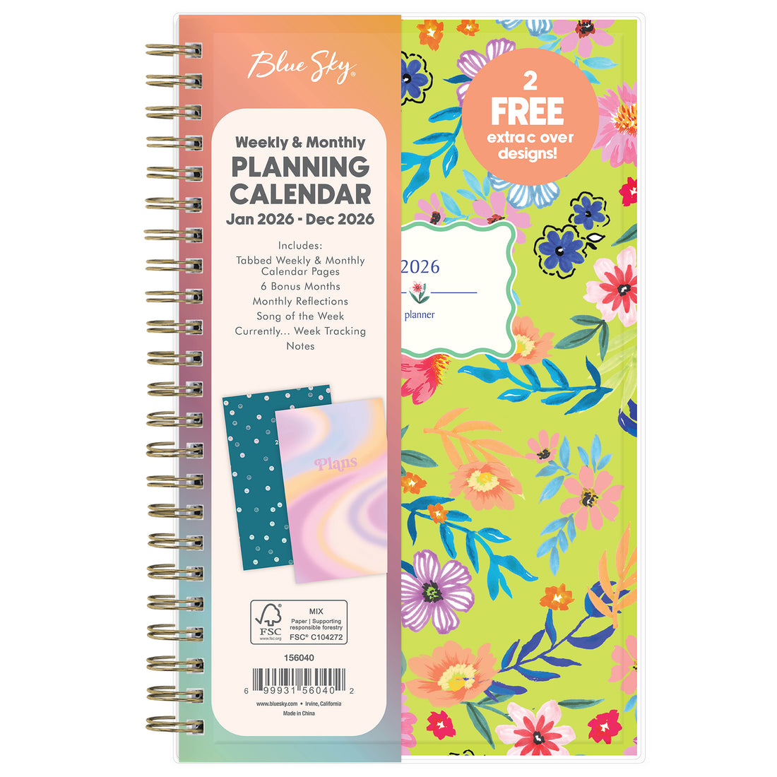 Monica 2026 Weekly Monthly 5x8 Planning Calendar