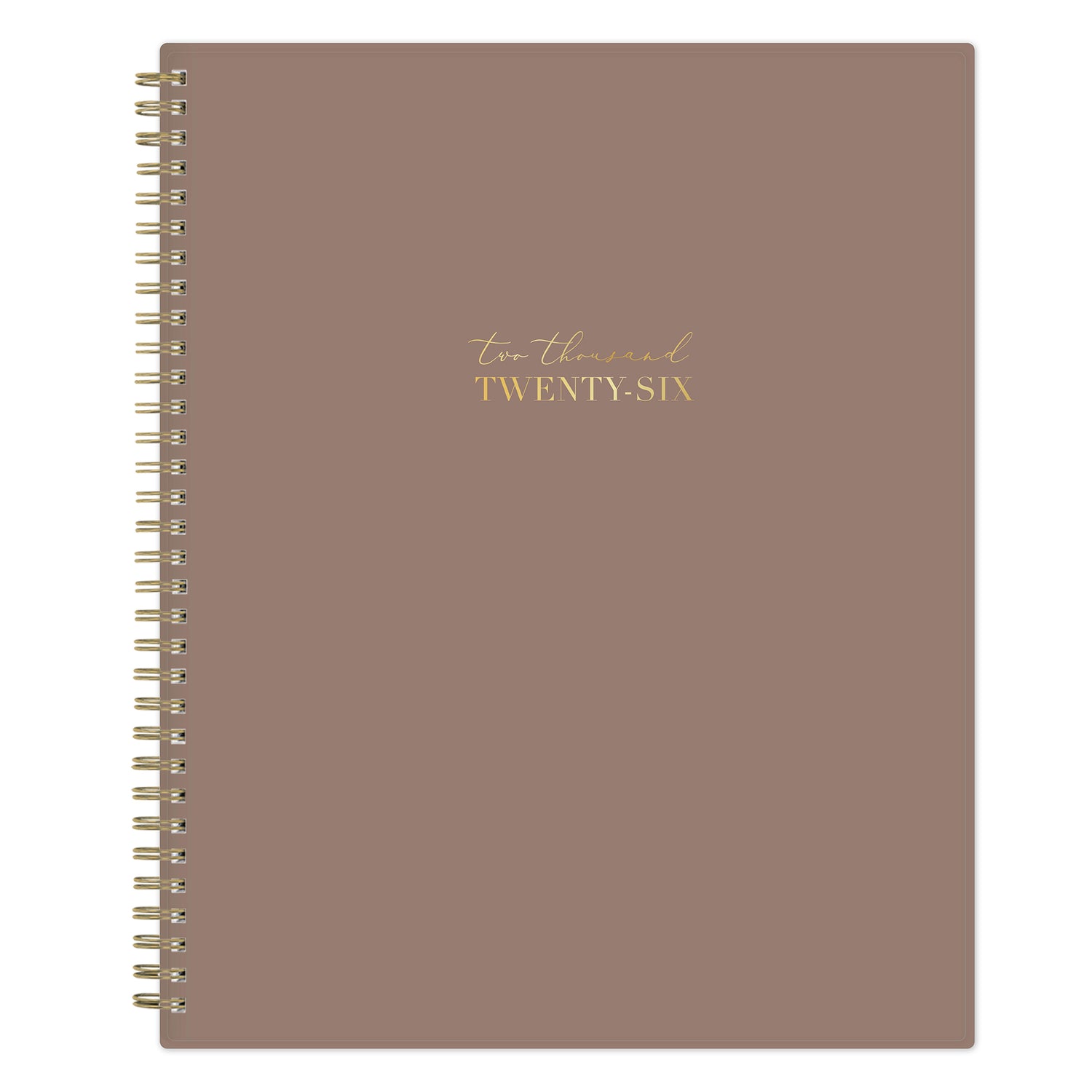 Brown planner with &