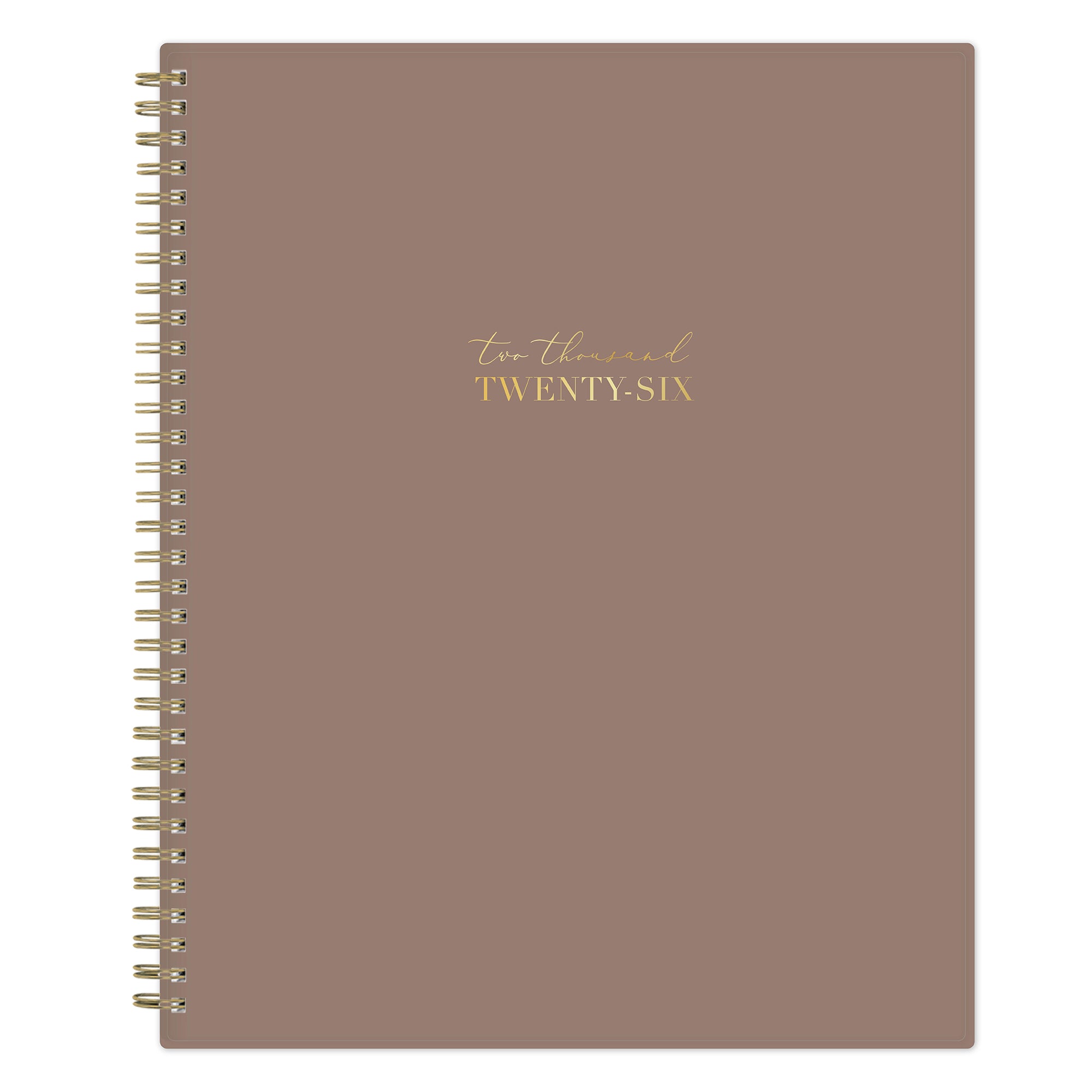 Brown planner with &