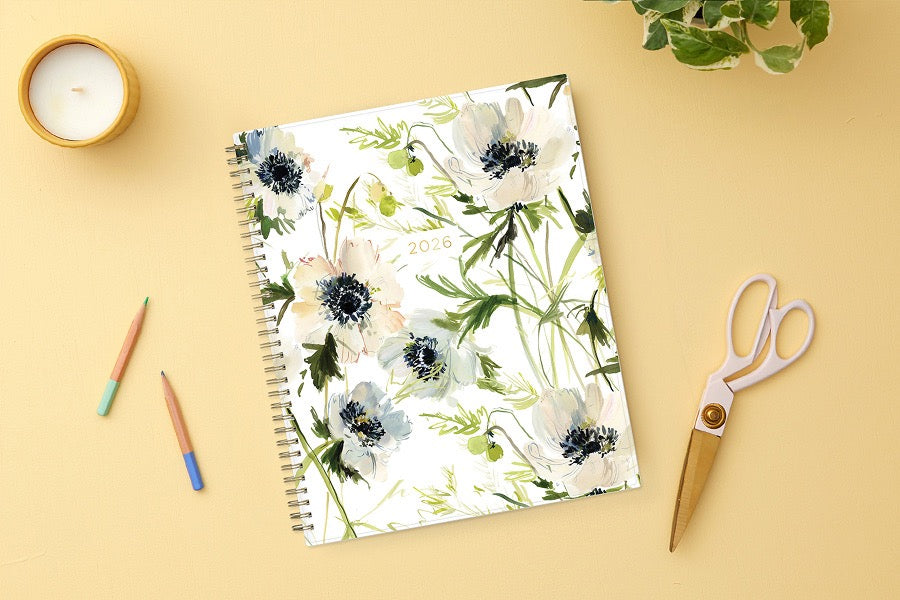 Anemones 2026 Weekly Monthly 8.5x11 Kelly Ventura for Blue Sky Planning Calendar