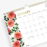 2026 floral wall calendar january to december 