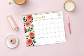 2026 floral wall calendar january to december 