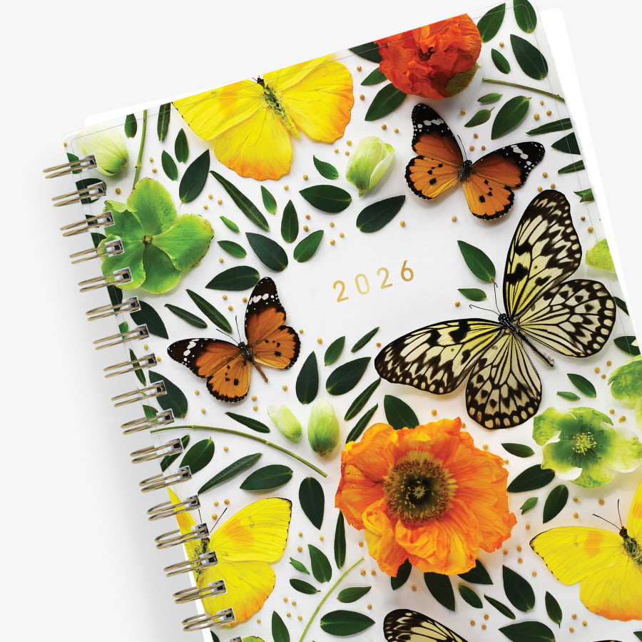 Butterflies 2026 Weekly Monthly 5x8 Planning Calendar - Artisans & Makers