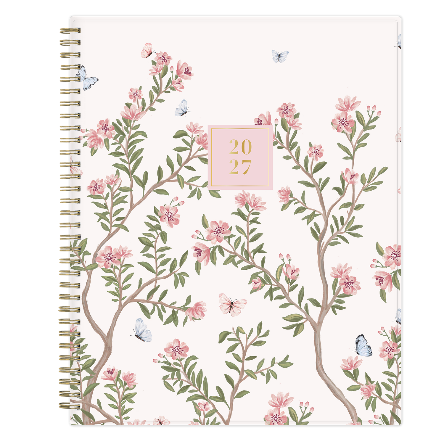 floral front cover on this 2027 planner in 8.5x11 planner size