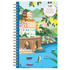 2026-2027 planner with a colorful illustration of a coastal town, boats, and lemon trees.