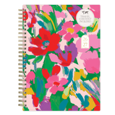 this planner notes contains a brushed multi-colored floral pattern for 2026-2027