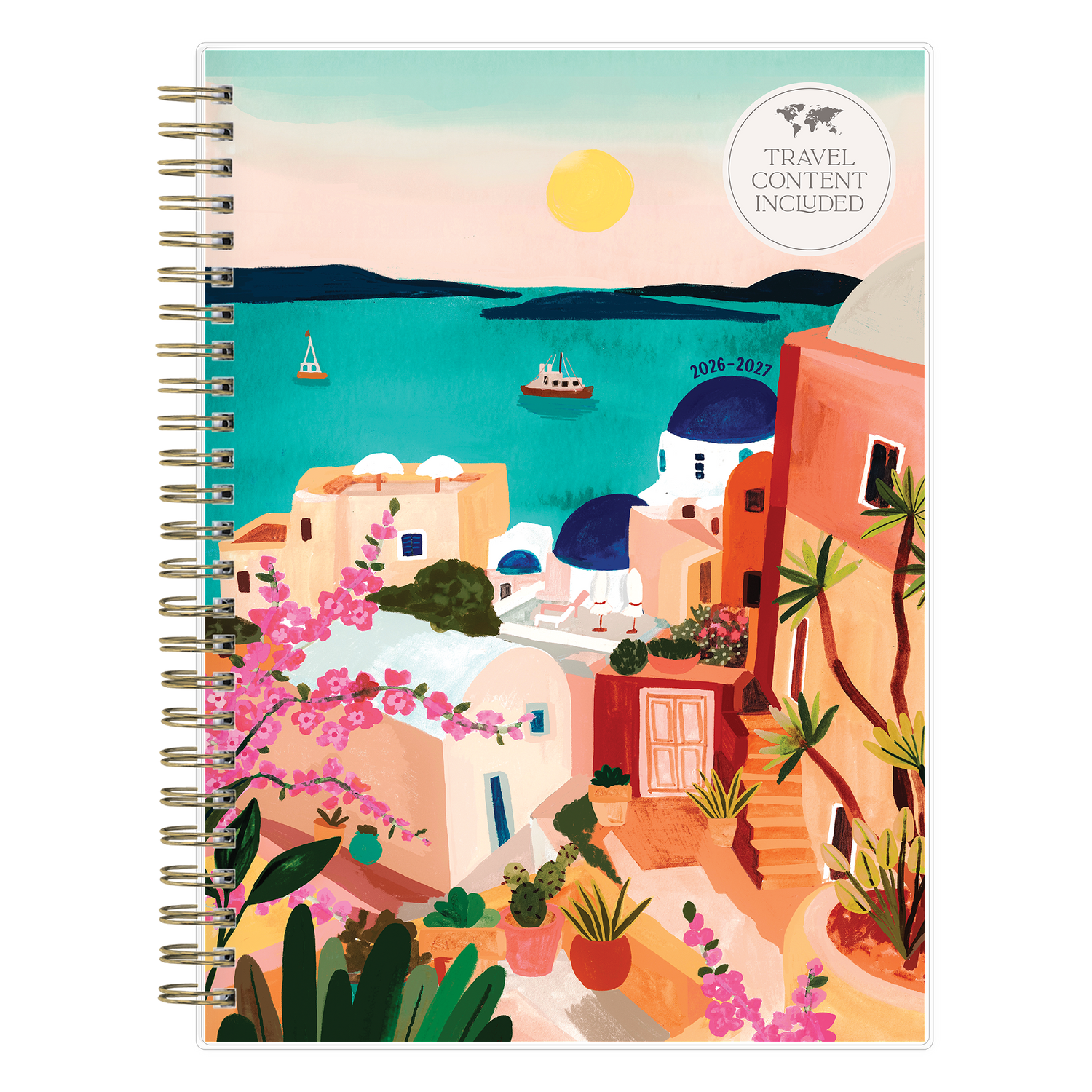 this 2026-2027 planner notes features scenic view front cover.