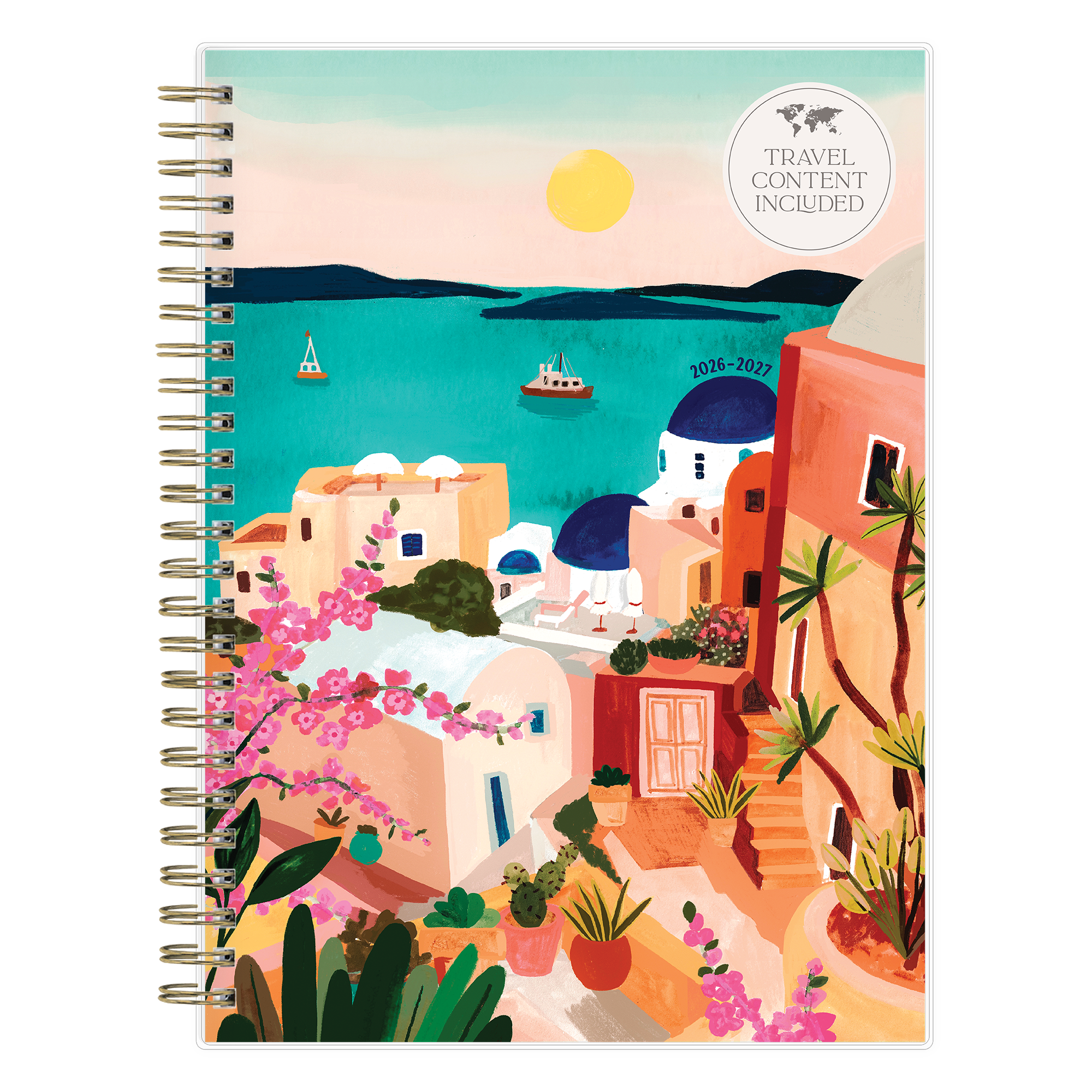 this 2026-2027 planner notes features scenic view front cover.