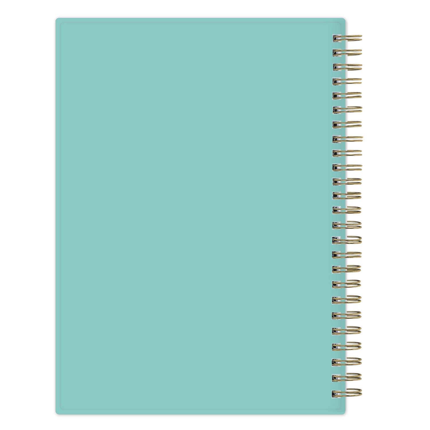 light blue/teal back cover on this planner
