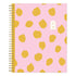 Pink planner with gold lemon pattern on a white background 2027-2027 planner