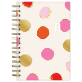 polka dot pattern on a beige background for this academic planner for 2026-2027