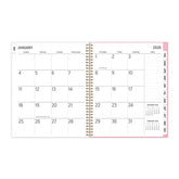 monthly spread featuring blank writing space for each dine, lined writing notes section, and reference calendars. 