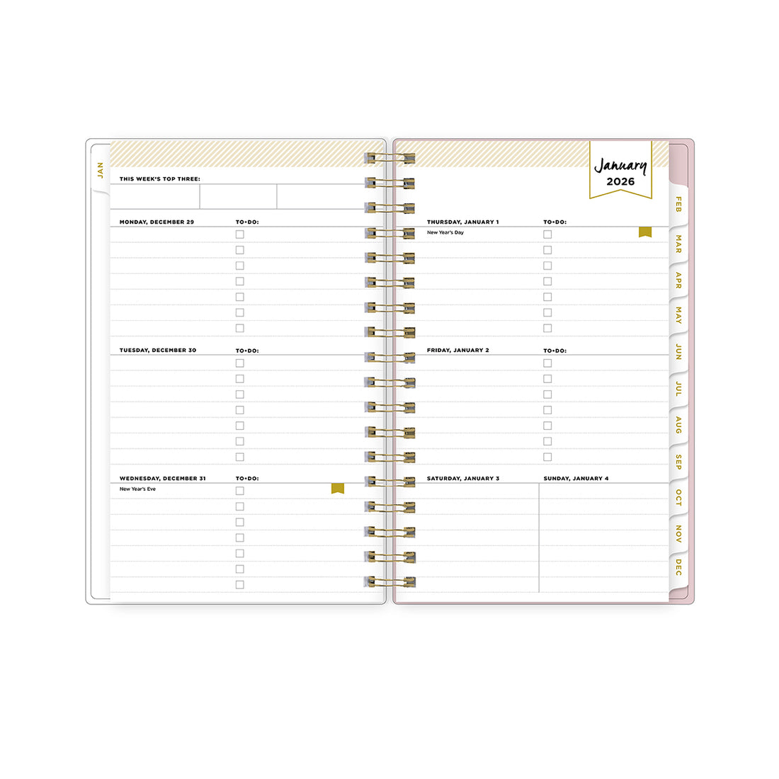 Ashley Cottage 2026 Weekly Monthly 3.625x6.125 Planning Calendar - Day Designer