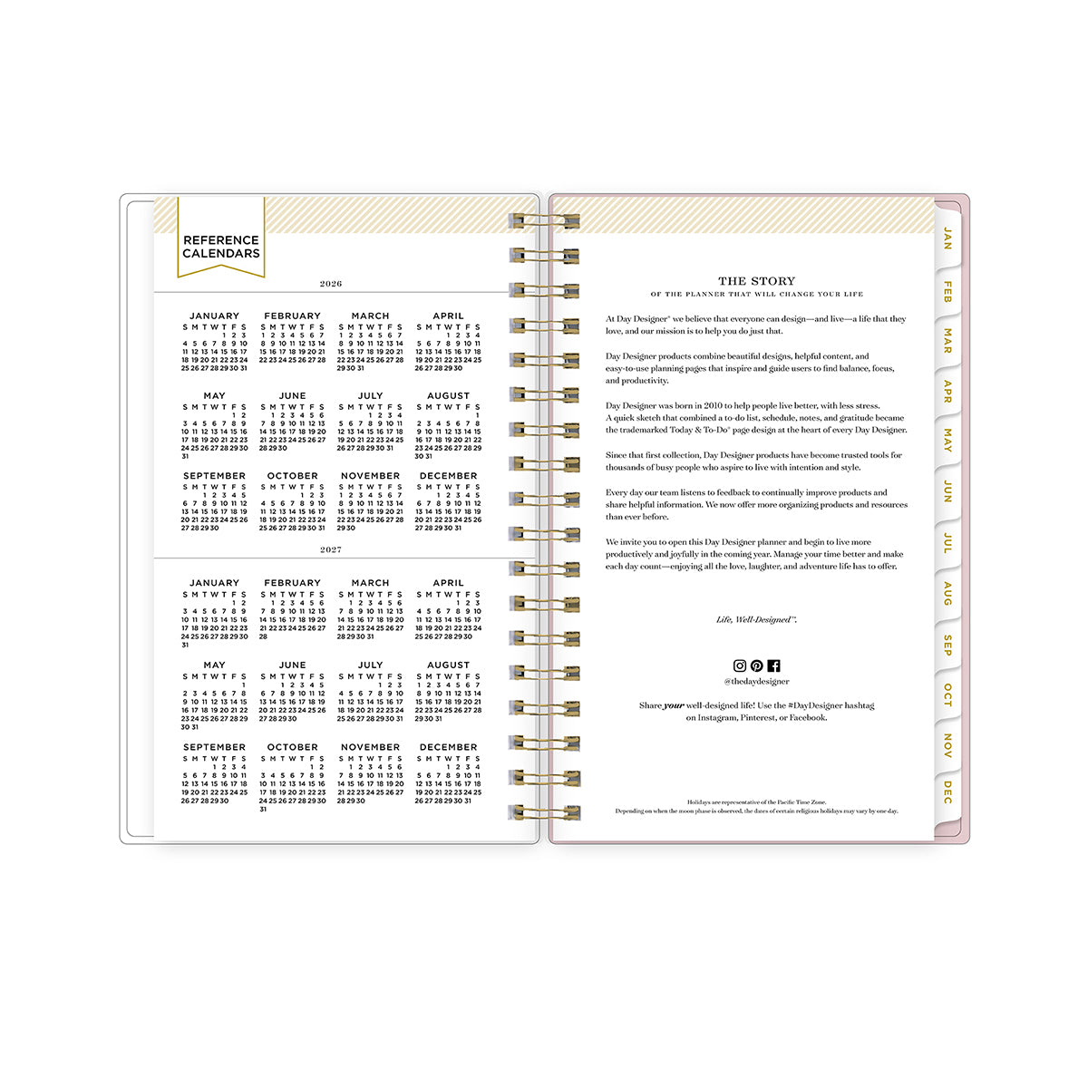 2026 and 2027 reference calendar