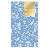 floral front cover with blue background