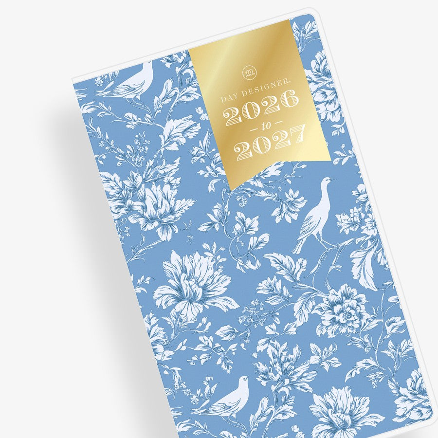 Cosima Blue 2026 Monthly 3.625x6.125 Planning Calendar - Day Designer 24 Months