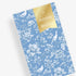 floral front cover with blue background