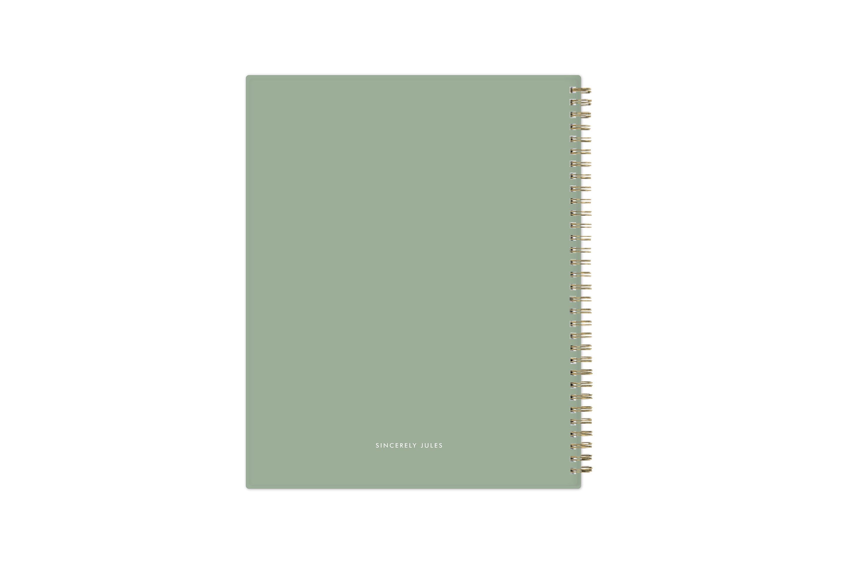light olive green back cover on this 2026-2027 academic school planner