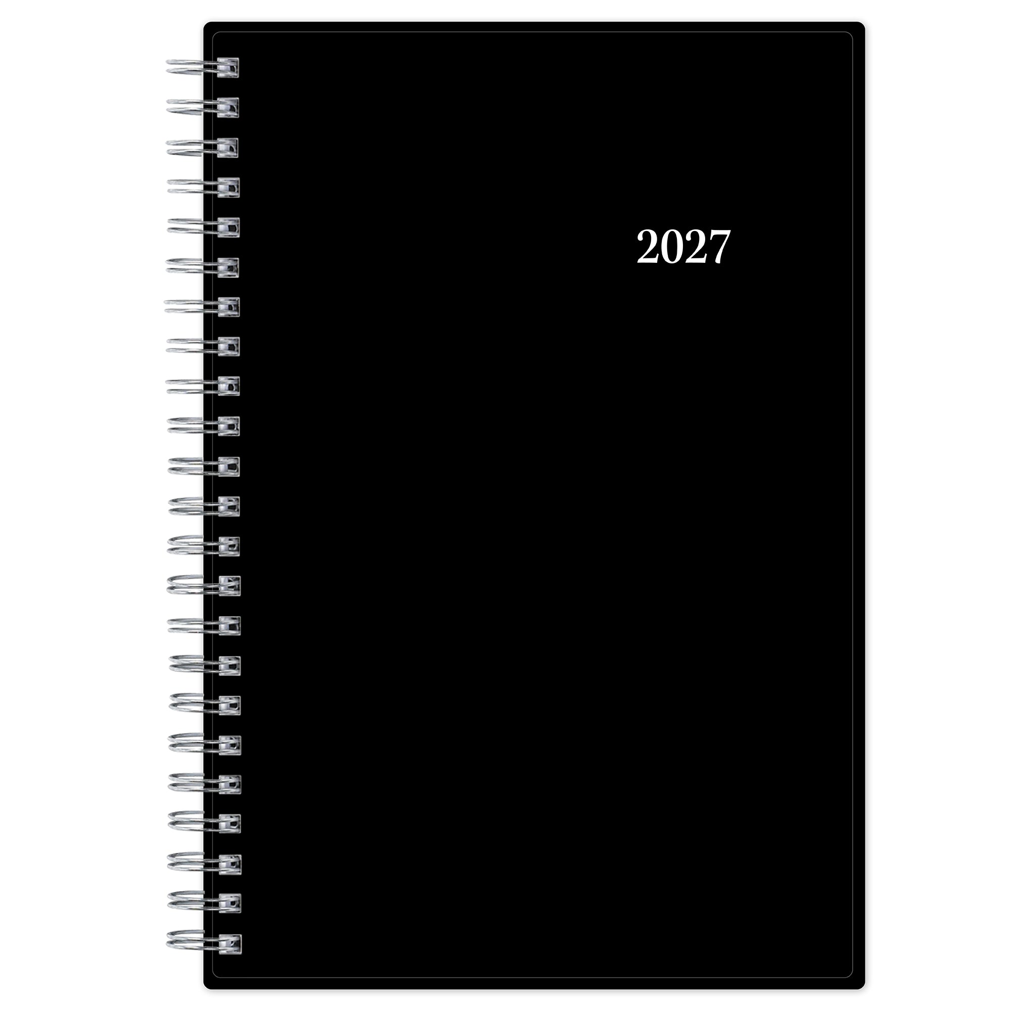 2027 weekly planner, black color 5x8 planner size