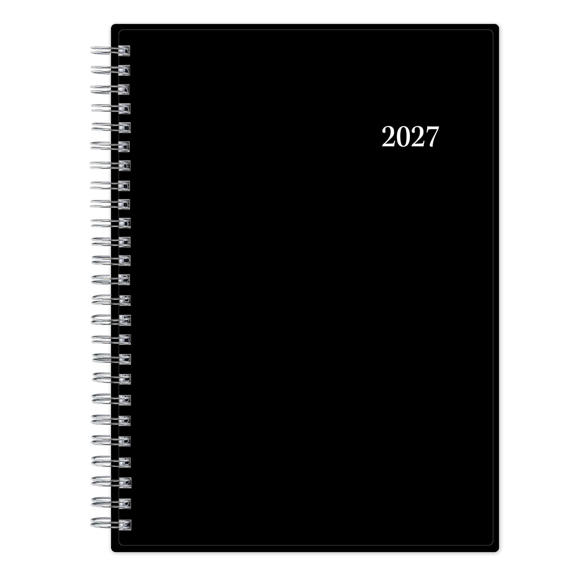 2027 planner featuring black back cover in 5.875x8.625 planner notes format