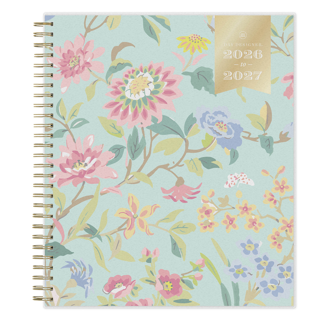 Climbing Floral Mint 2026-2027 Monthly 8x10 Planning Calendar