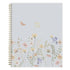 floral front cover with light blue background for this 2027 weekly monthly planner in 8.5x11 size