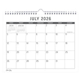 Calendar for July 2026-June 2027 on a white background with large print/text