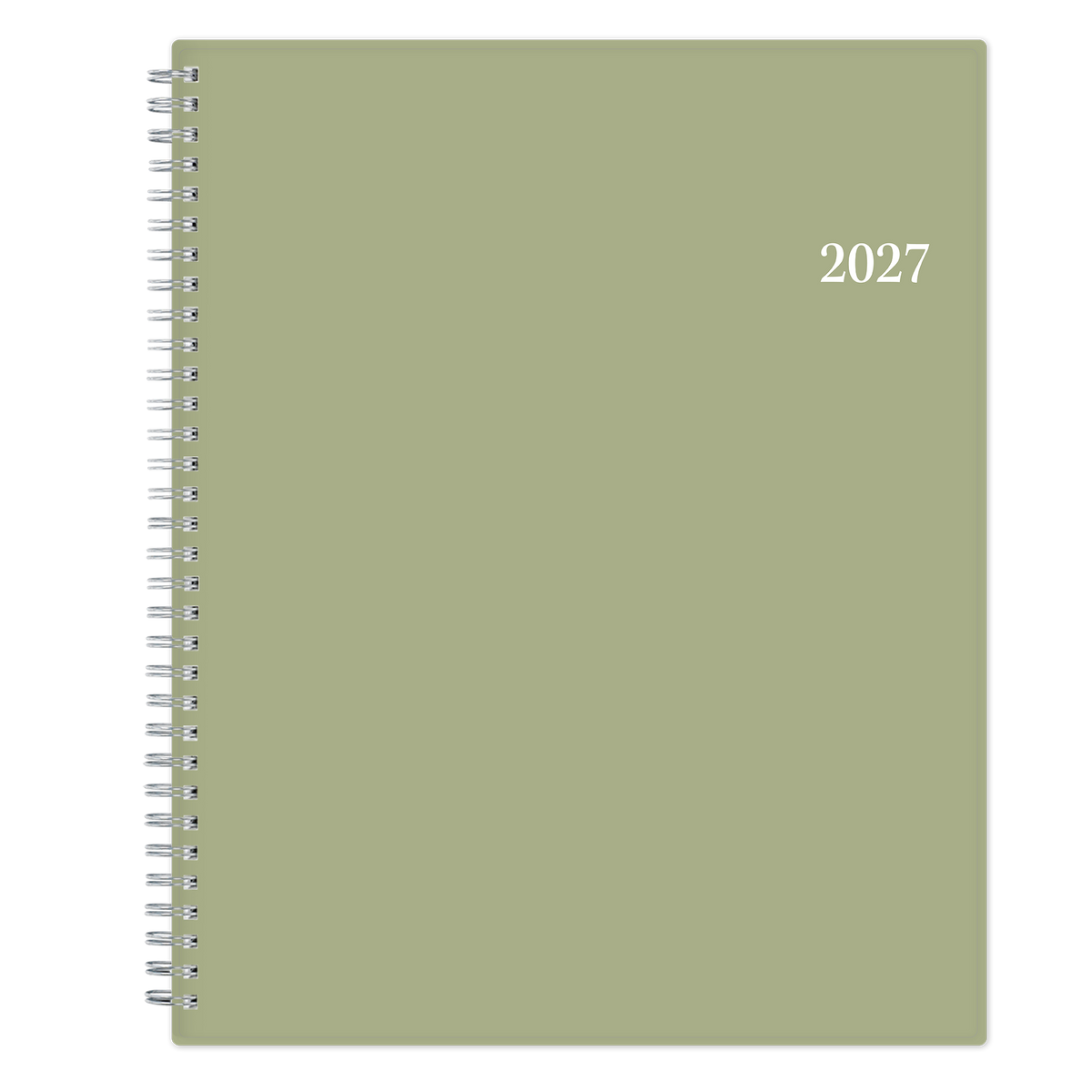sage green front cover weekly planner 
