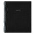 18 month planner for 2027 featuring a solid black crossgrain front cover