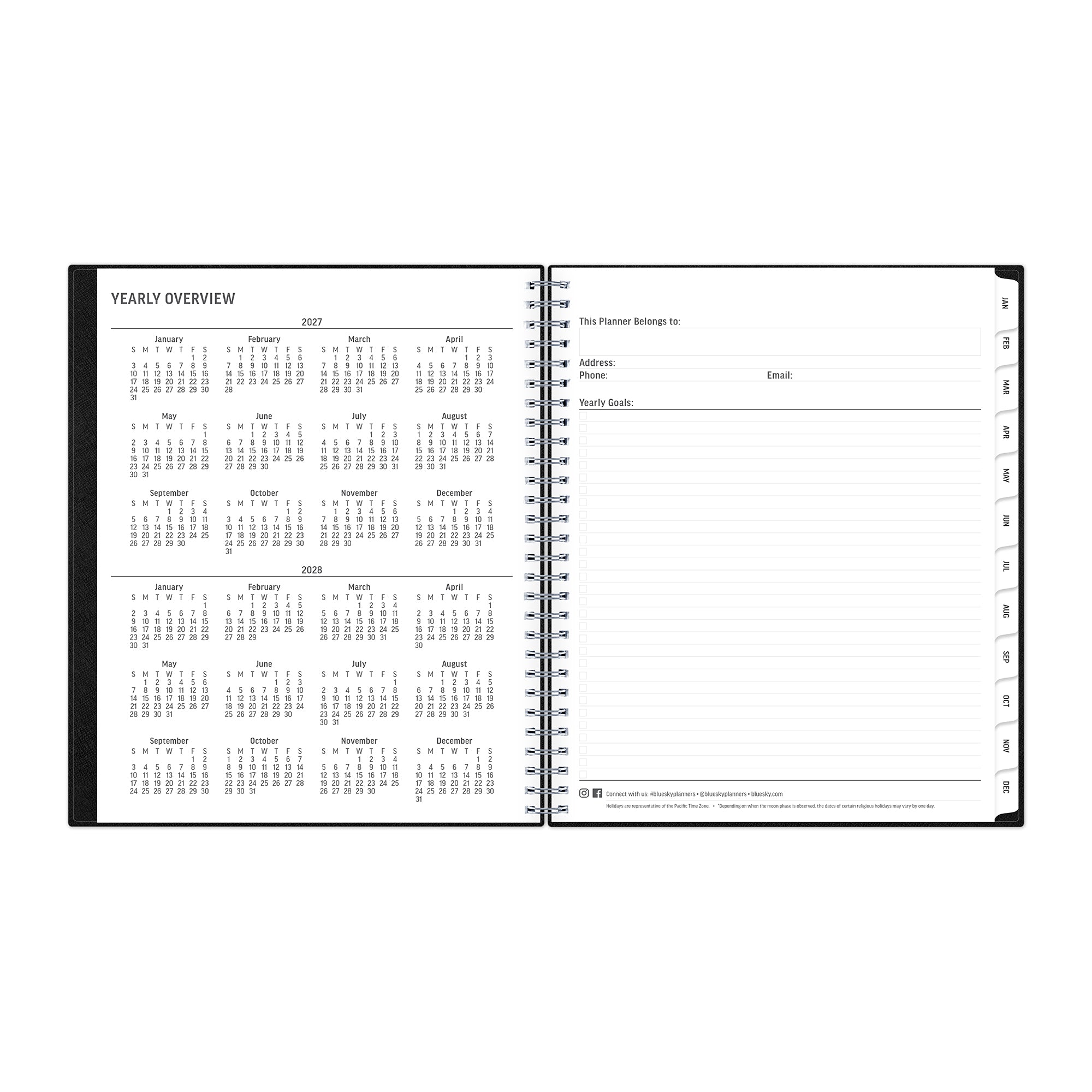 2027 2028 yearly overview and contacts page